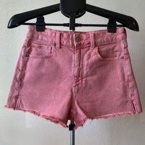 American Eagle Outfitters Mom Shorts High Rise in Warm Pink/Coral Size 2